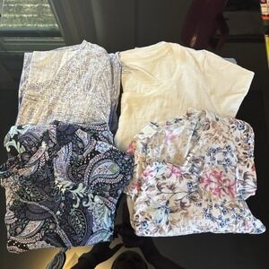 J Jill Shirt Blouse Bundle of 4 Small‎ Floral Paisley Floral Relaxed Workwear